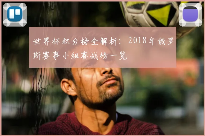 世界杯积分榜全解析：2018年俄罗斯赛事小组赛战绩一览